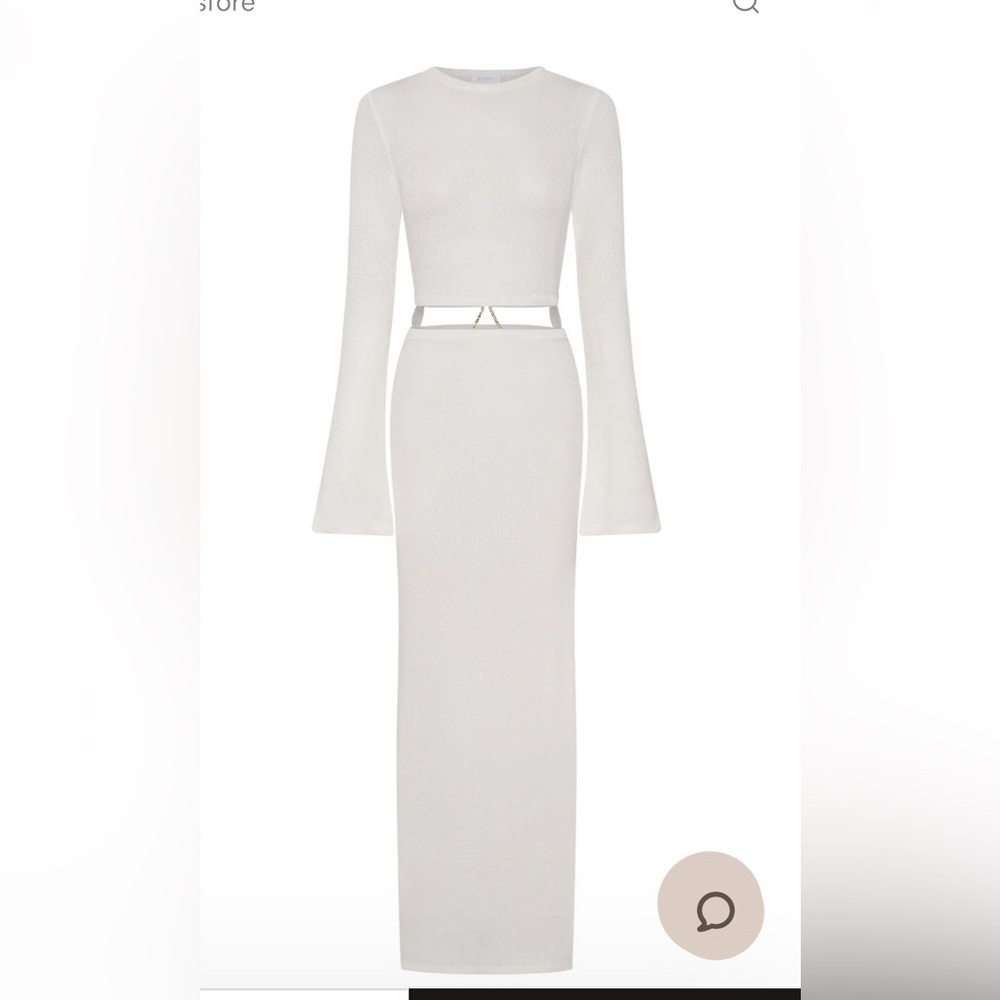 Meshki white maxi dress with cutout
